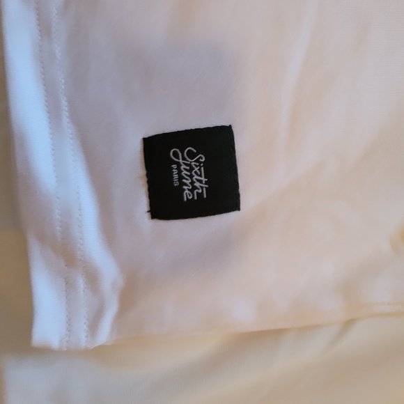 Sixth June Women's Adjusted Fit Soft Crewneck Dropped Shoulders Mini Dress White - Picture 5 of 6